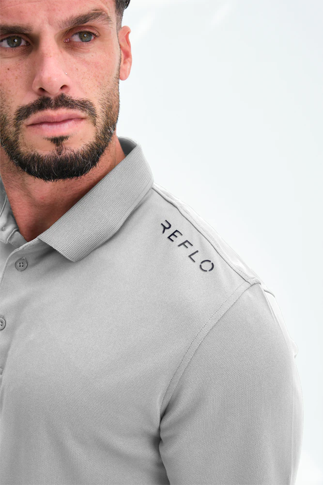 Reflo Plain Adriatic Golf Polo Shirt - Grey