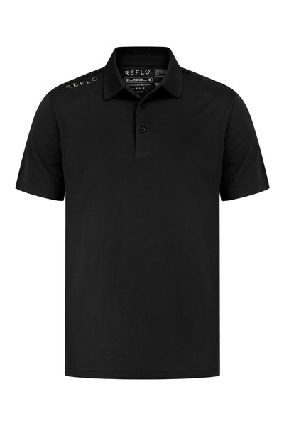 Reflo Bohai Recycled Performance Golf Polo Shirt - Black