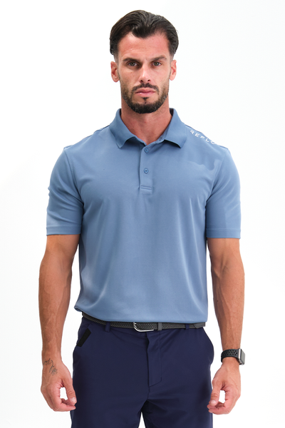 Reflo Bohai Recycled Performance Golf Polo Shirt - Coronet Blue