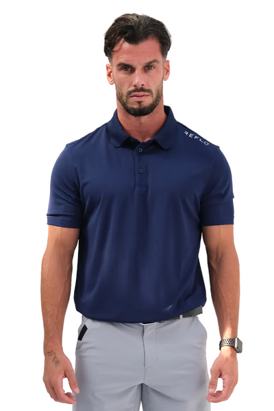 Reflo Bohai Recycled Performance Golf Polo Shirt - Medieval Blue