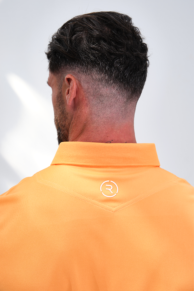 Reflo Bohai Recycled Performance Golf Polo Shirt - Tangerine