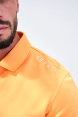 Reflo Bohai Recycled Performance Golf Polo Shirt - Tangerine