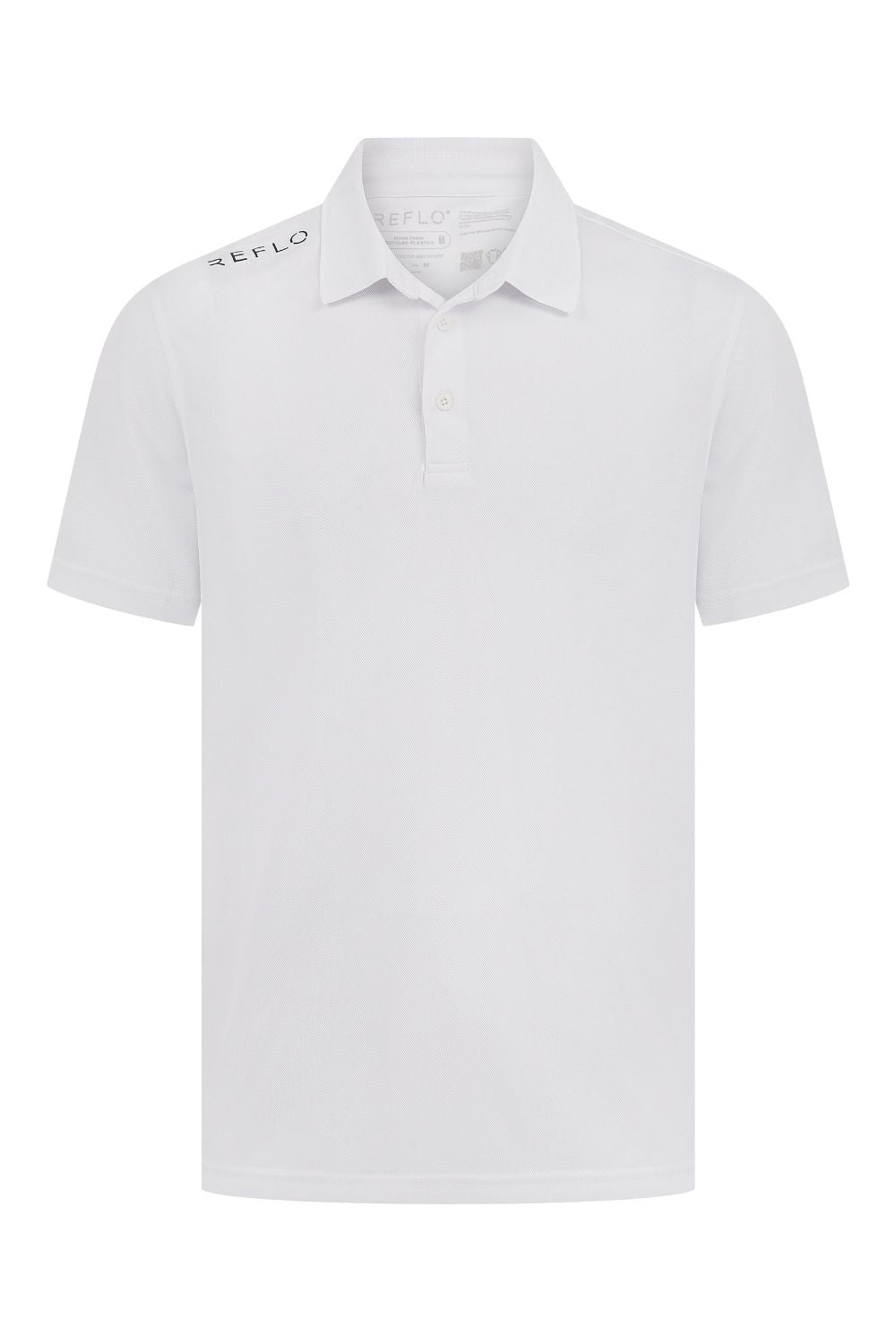 Reflo Bohai Recycled Performance Golf Polo Shirt - White