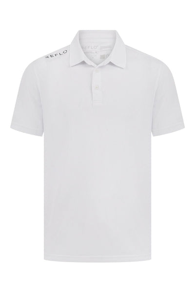 Reflo Bohai Recycled Performance Golf Polo Shirt - White