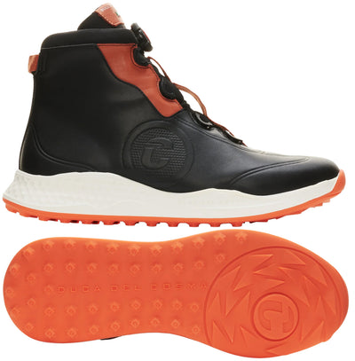 Duca Del Cosma Bologna BOA Premium Spikeless Golf Boots Shoes - Black - Handmade in 🇵🇹