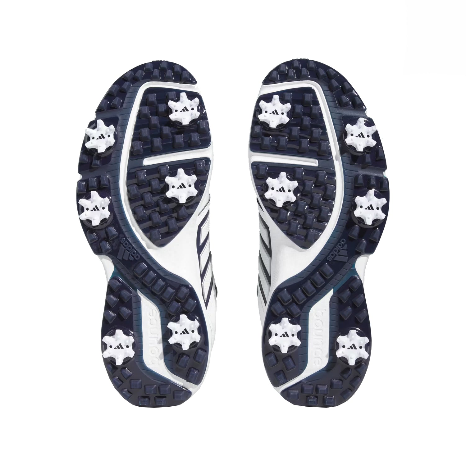 Adidas Bounce 3.0 Golf Shoes - Wide Fit - White / Navy