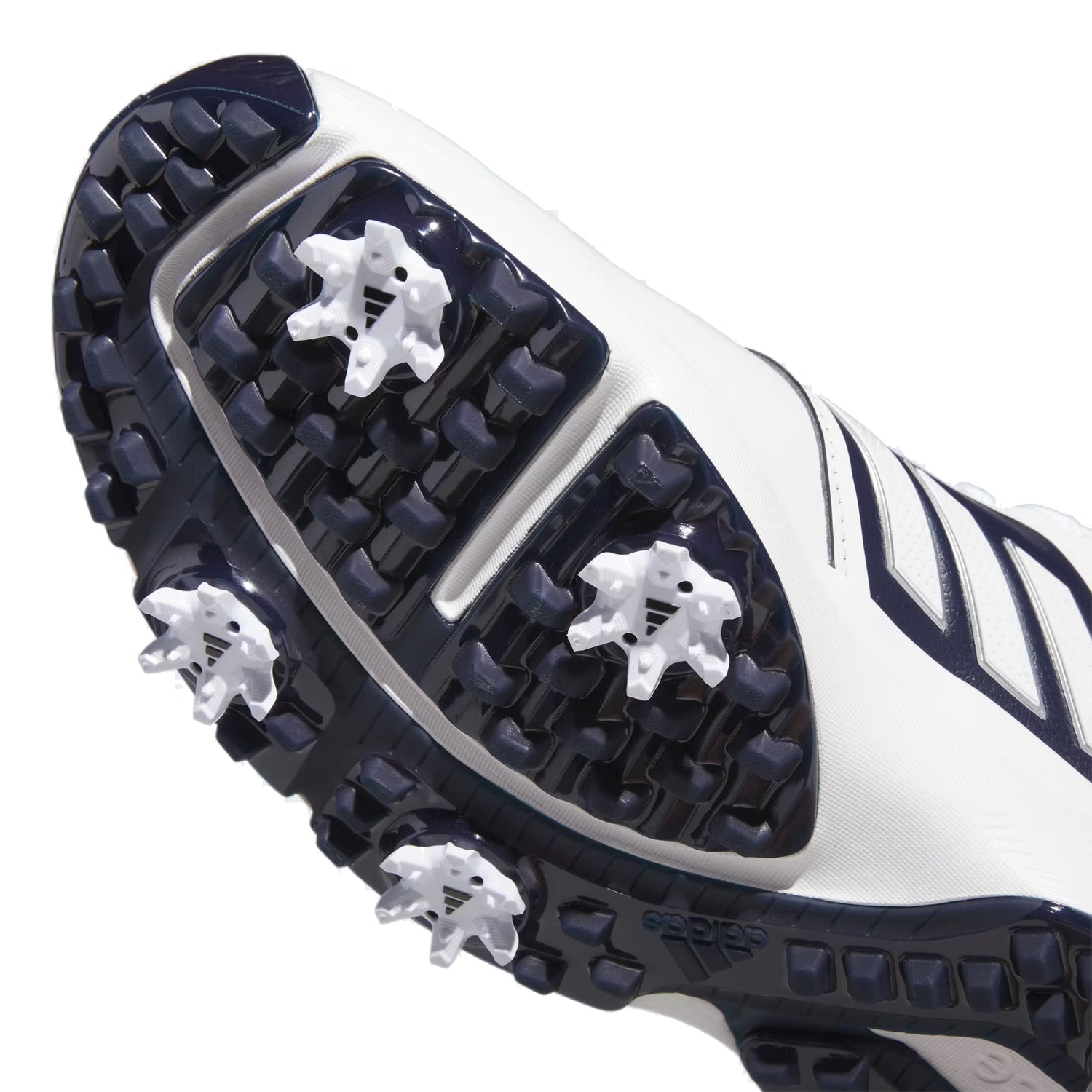Adidas Bounce 3.0 Golf Shoes - Wide Fit - White / Navy