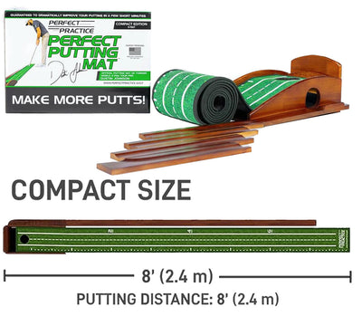 Perfect Practice Golf Putting Mat - Compact Edition - As Used By Dustin Johnson