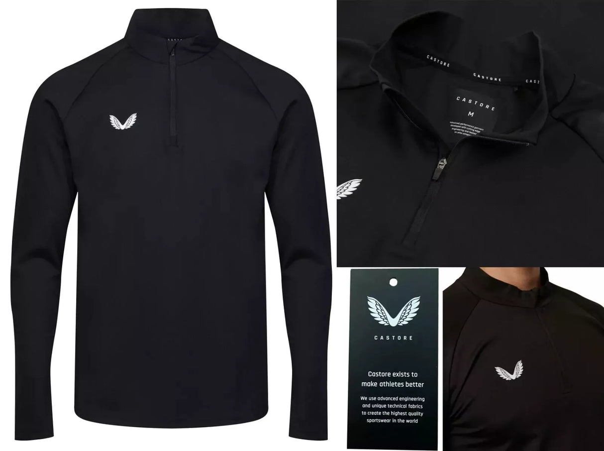 Castore Golf Classic 1/4 Zip Pullover - Black