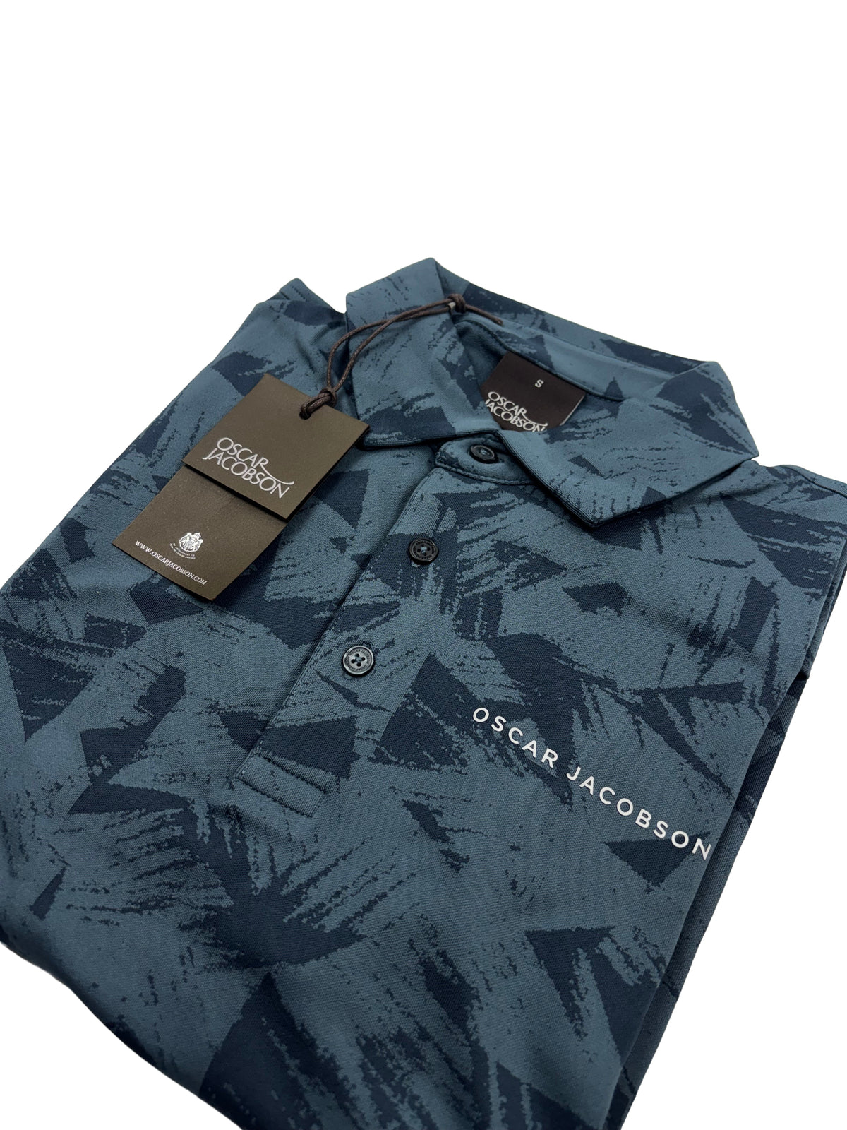 Oscar Jacobson Kingswood Tour Tech Golf Polo Shirt - China Blue