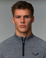 Castore Pro Tek Marl Next To Skin 1/4 Zip Midlayer - Sharkskin