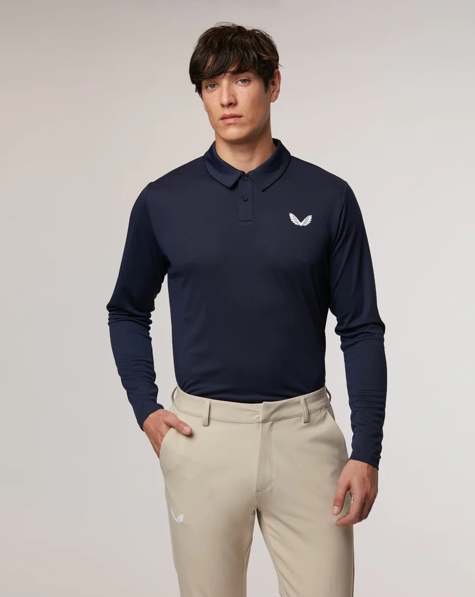 Castore Tota Performance Long Sleeve Polo Shirt
