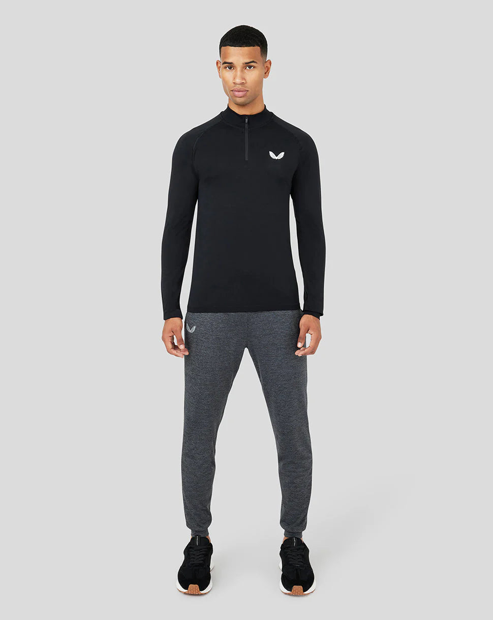 Castore Seamless Performance Golf 1/4 Zip - Onyx Black