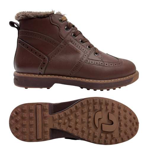 Duca Del Urbino Spikeless Winter Golf Boots Shoes - SAMPLE - Chocolate Brown
