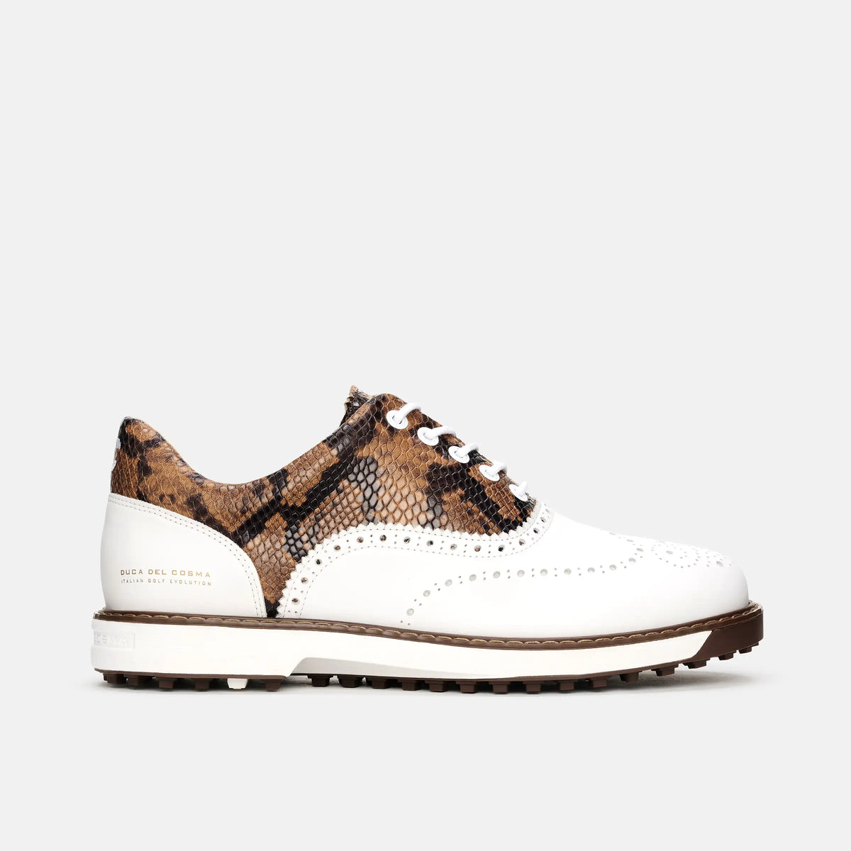 Duca Del Cosma Dandy Leggero Golf Shoes - SAMPLE - White / Snake
