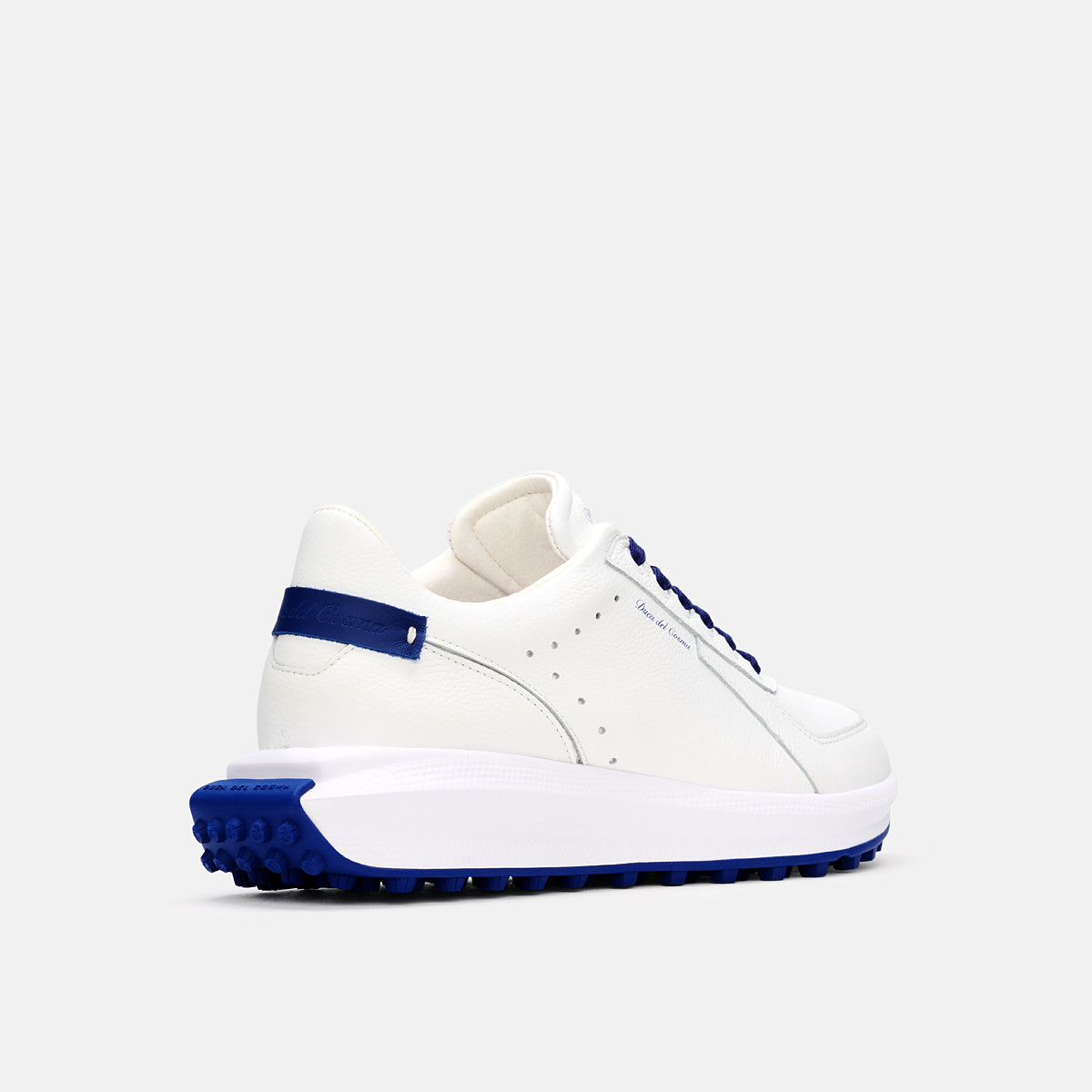 Duca Del Cosma Varano Premium Spikeless Golf Shoes - White / Blue - Handmade in 🇵🇹