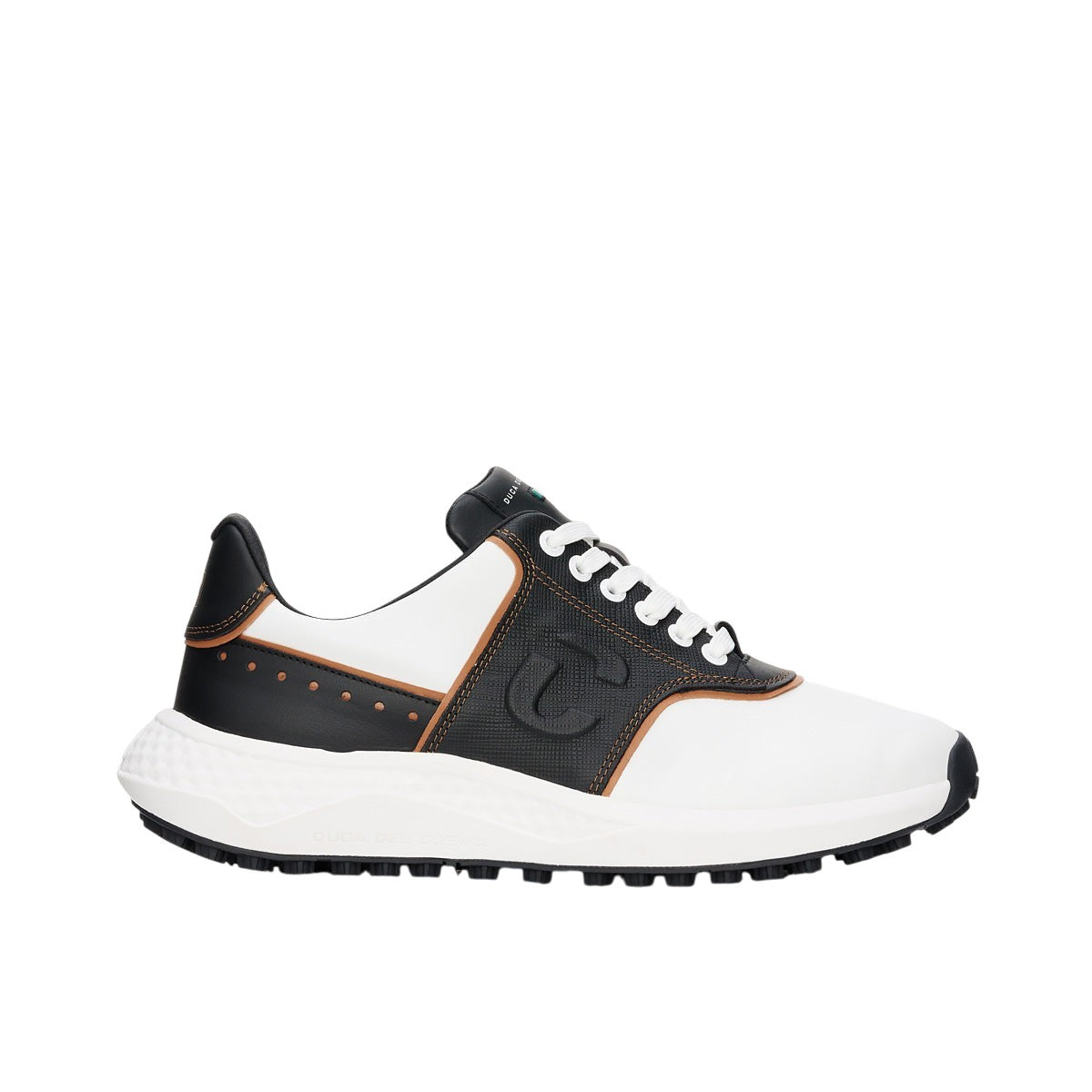 Duca Del Cosma Positano Elite Spikeless Golf Shoes - SAMPLE - White / Black