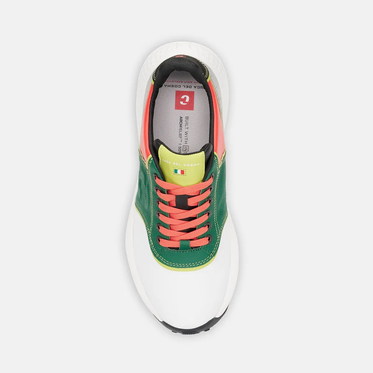 Duca Del Cosma Positano Elite Spikeless Golf Shoes - SAMPLE - White / Green