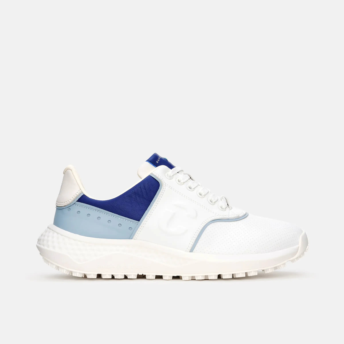 Duca Del Cosma Positano Elite Spikeless Golf Shoes - SAMPLE - White / Blue