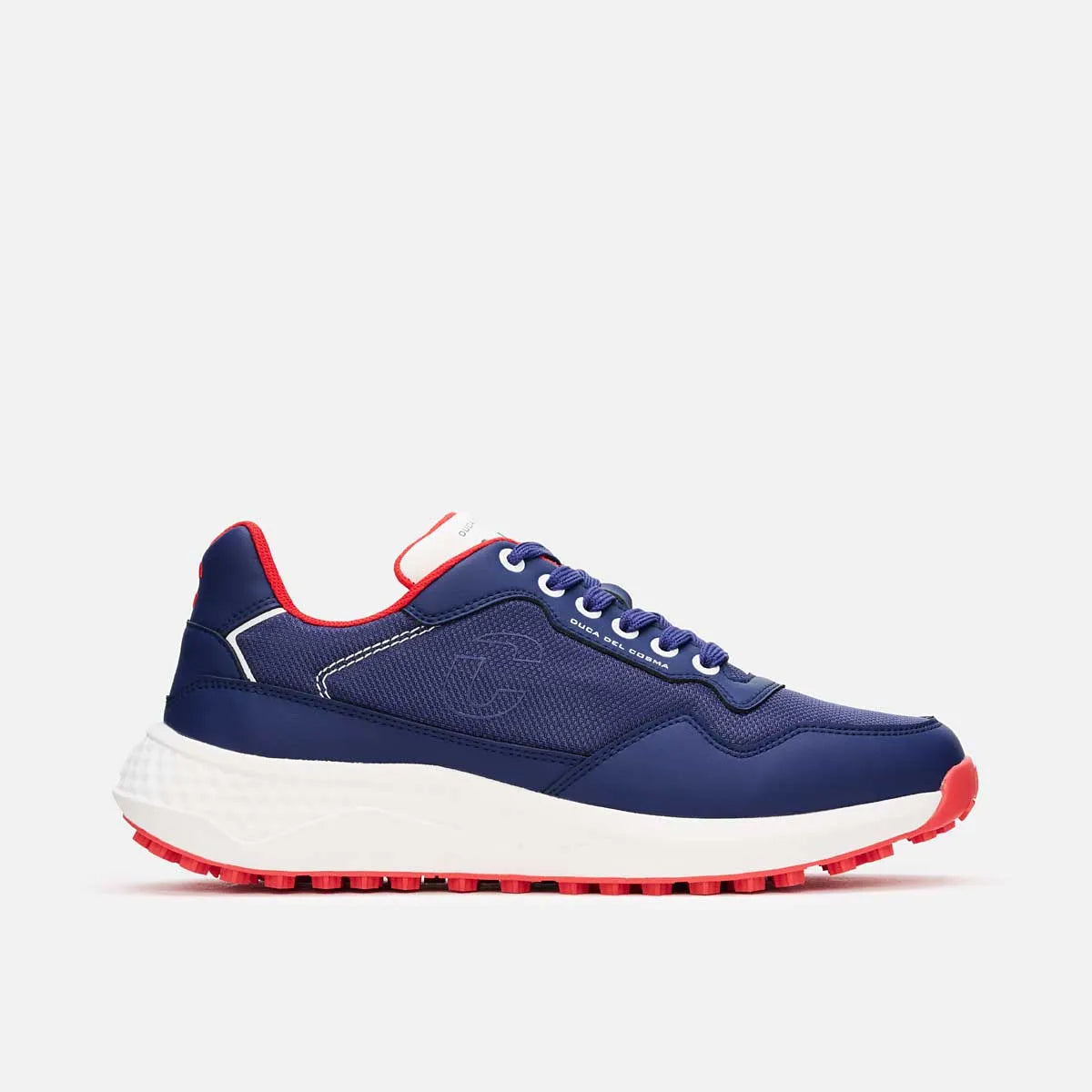 Duca Del Cosma Genova Spikeless Golf Shoes - SAMPLE - Navy / Red