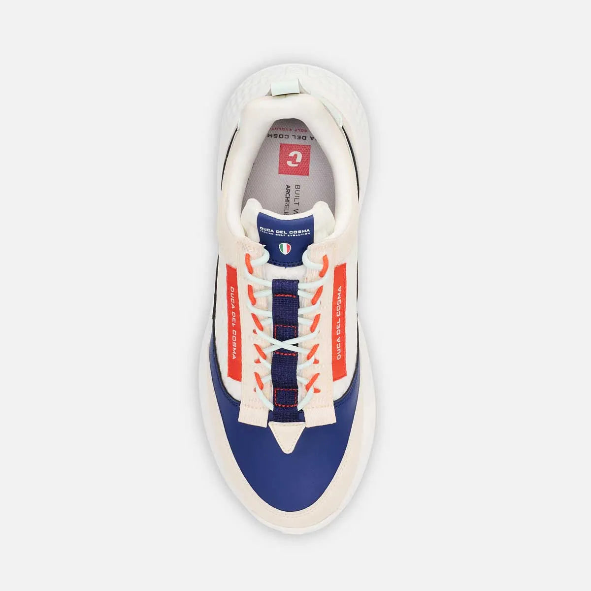 Duca Del Cosma Foro Spikeless Golf Shoes - SAMPLE - White / Blue