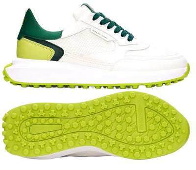Duca Del Cosma Davanti 2 Spikeless Golf Shoes - SAMPLE - White / Green Sheen