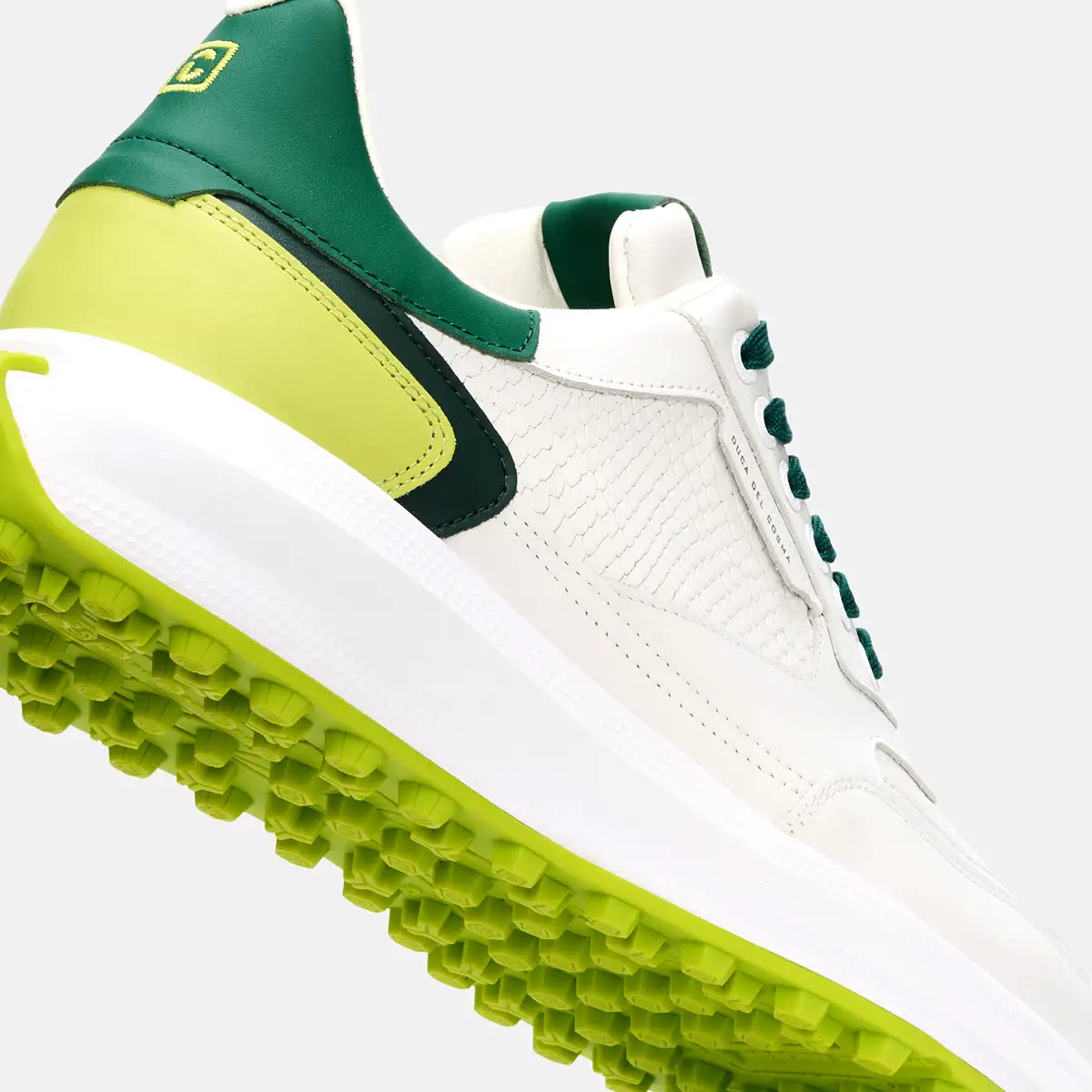 Duca Del Cosma Davanti 2 Spikeless Golf Shoes - SAMPLE - White / Green Sheen