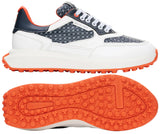 Duca Del Cosma Davanti 2 Spikeless Golf Shoes - SAMPLE - White / Navy / Orange