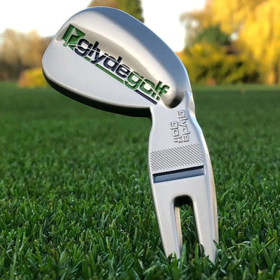 Glyde Golf Divot Tool / Pitch Mark Repairer Fork - Wedge Shaped