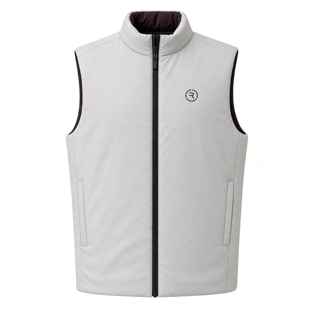 Reflo Flint Reversible Golf Gilet - Maroon / Rock Grey
