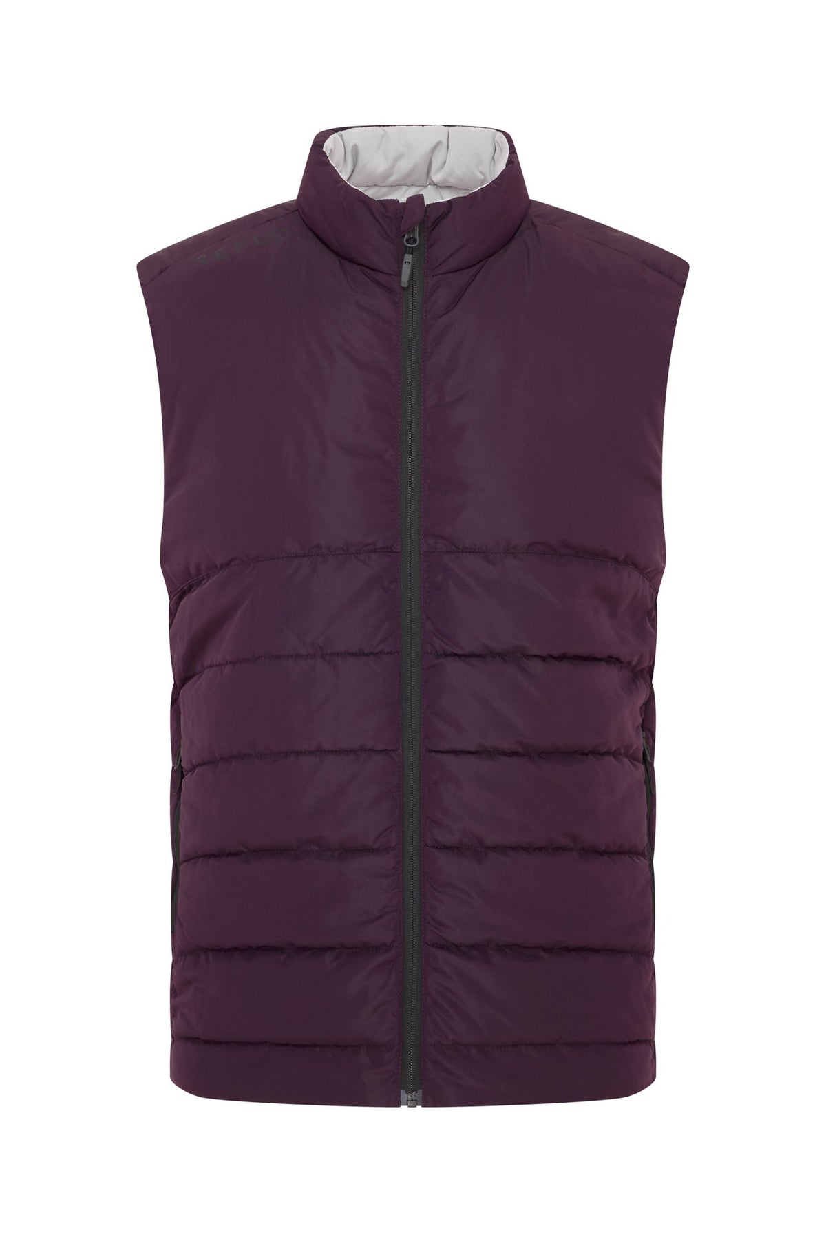 Reflo Flint Reversible Golf Gilet - Maroon / Rock Grey