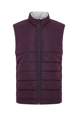 Reflo Flint Reversible Golf Gilet - Maroon / Rock Grey
