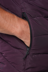 Reflo Flint Reversible Golf Gilet - Maroon / Rock Grey