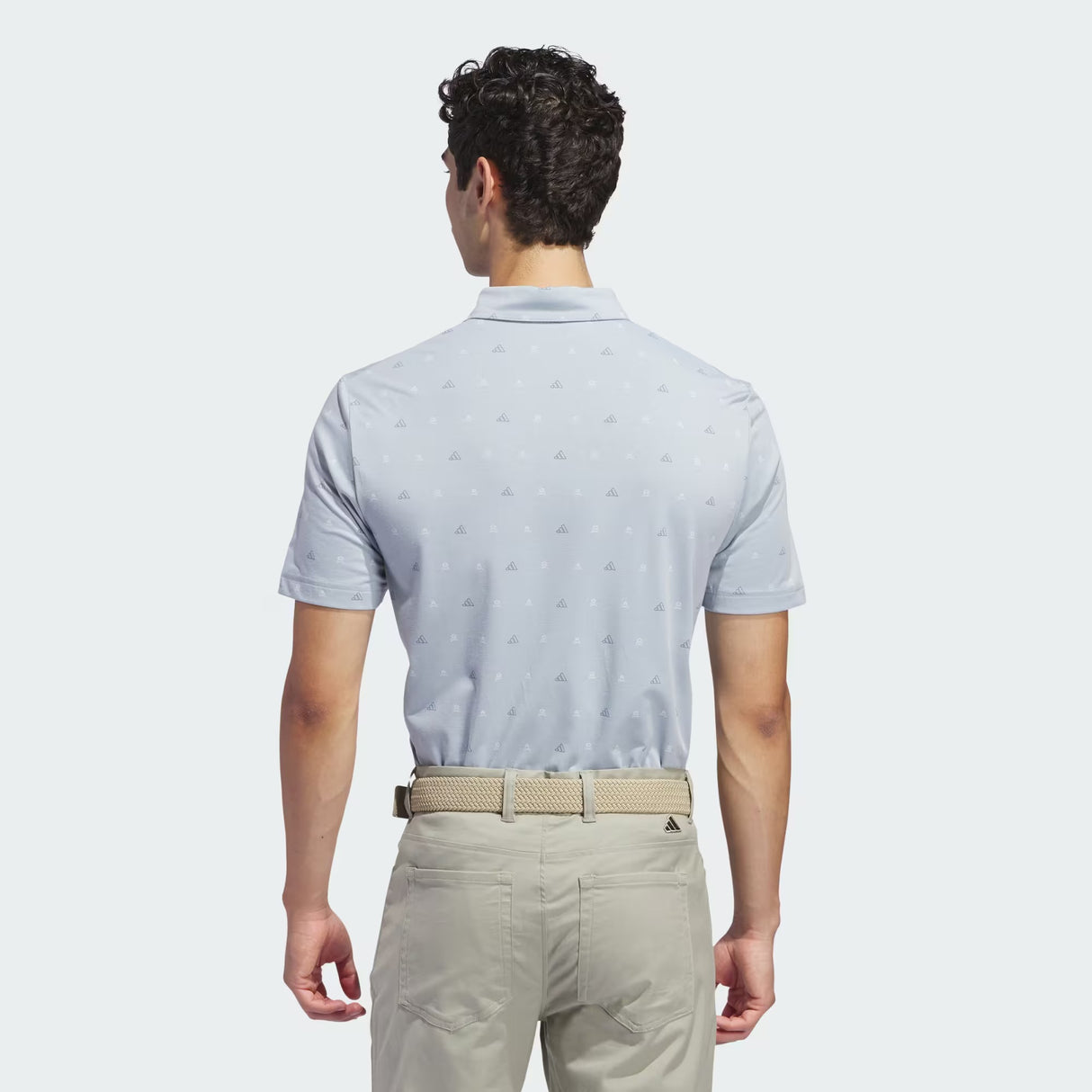 Adidas Go To Mini Crest Print Golf Polo Shirt