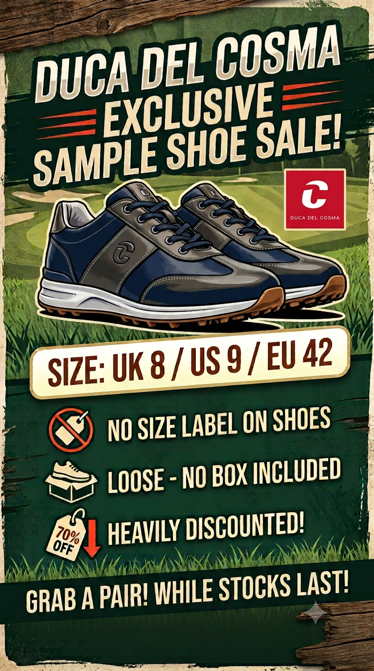 Duca Del Cosma Davanti 2 Spikeless Golf Shoes - SAMPLE - White / Navy / Orange