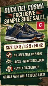 Duca Del Cosma Genova Spikeless Golf Shoes - SAMPLE - Navy / Red