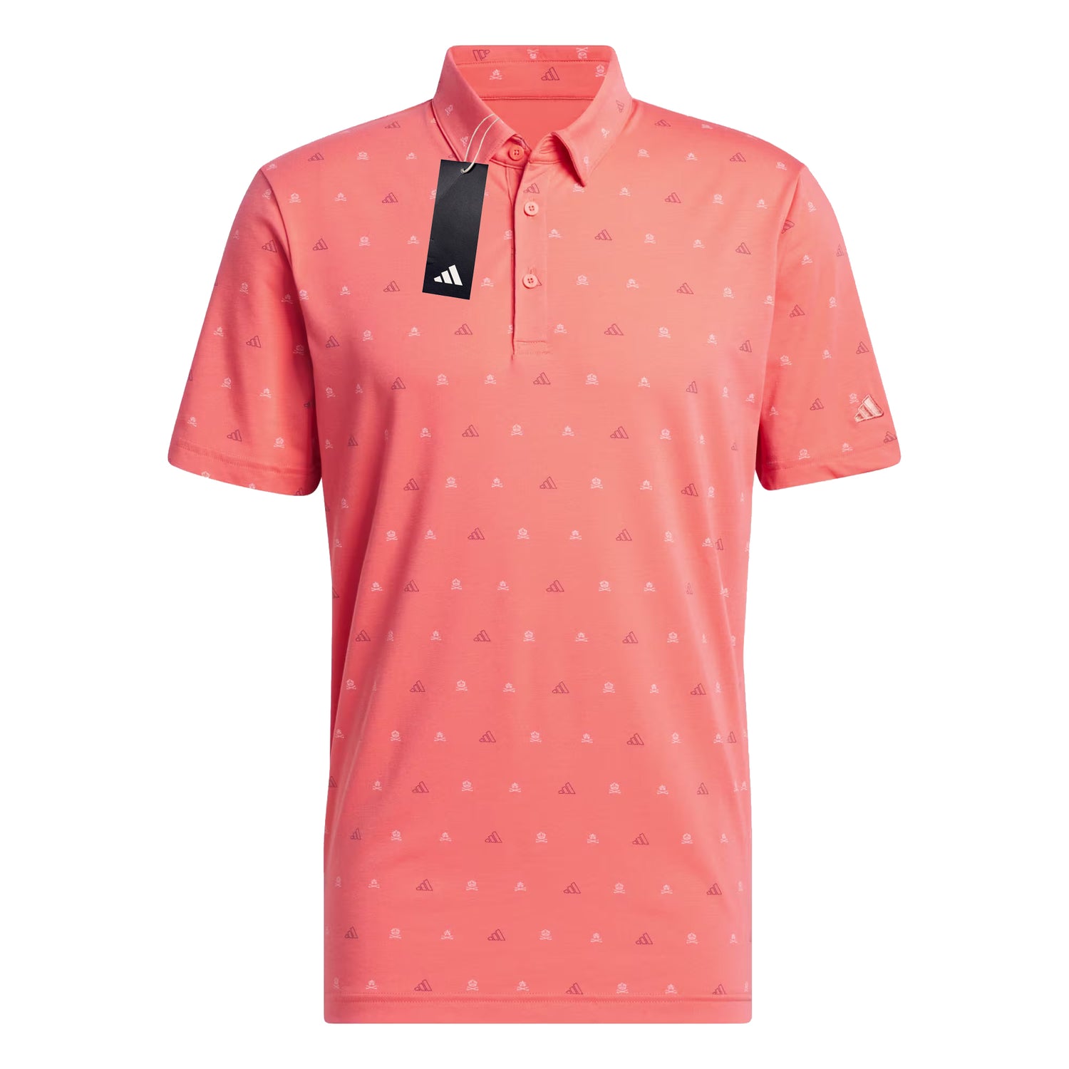 Adidas Go To Mini Crest Print Golf Polo Shirt