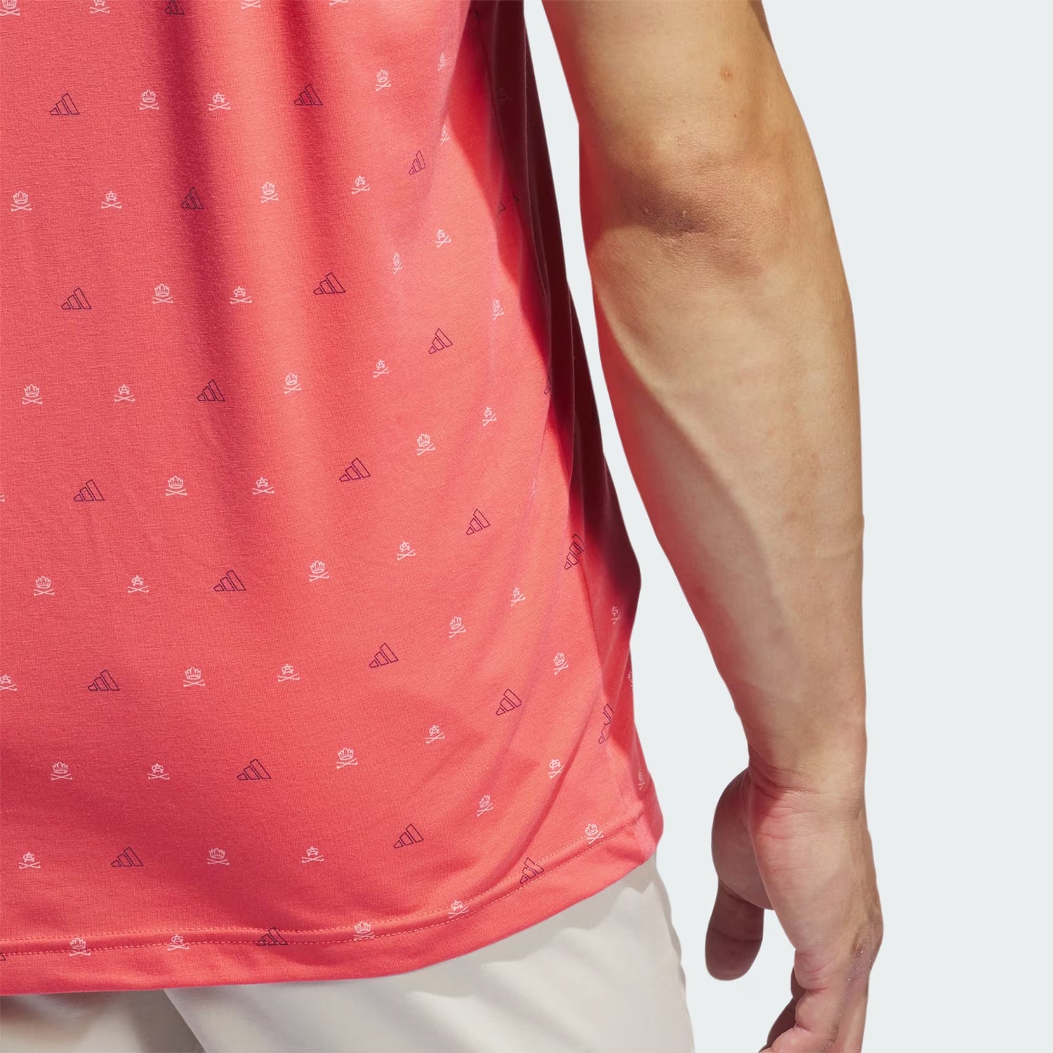 Adidas Go To Mini Crest Print Golf Polo Shirt