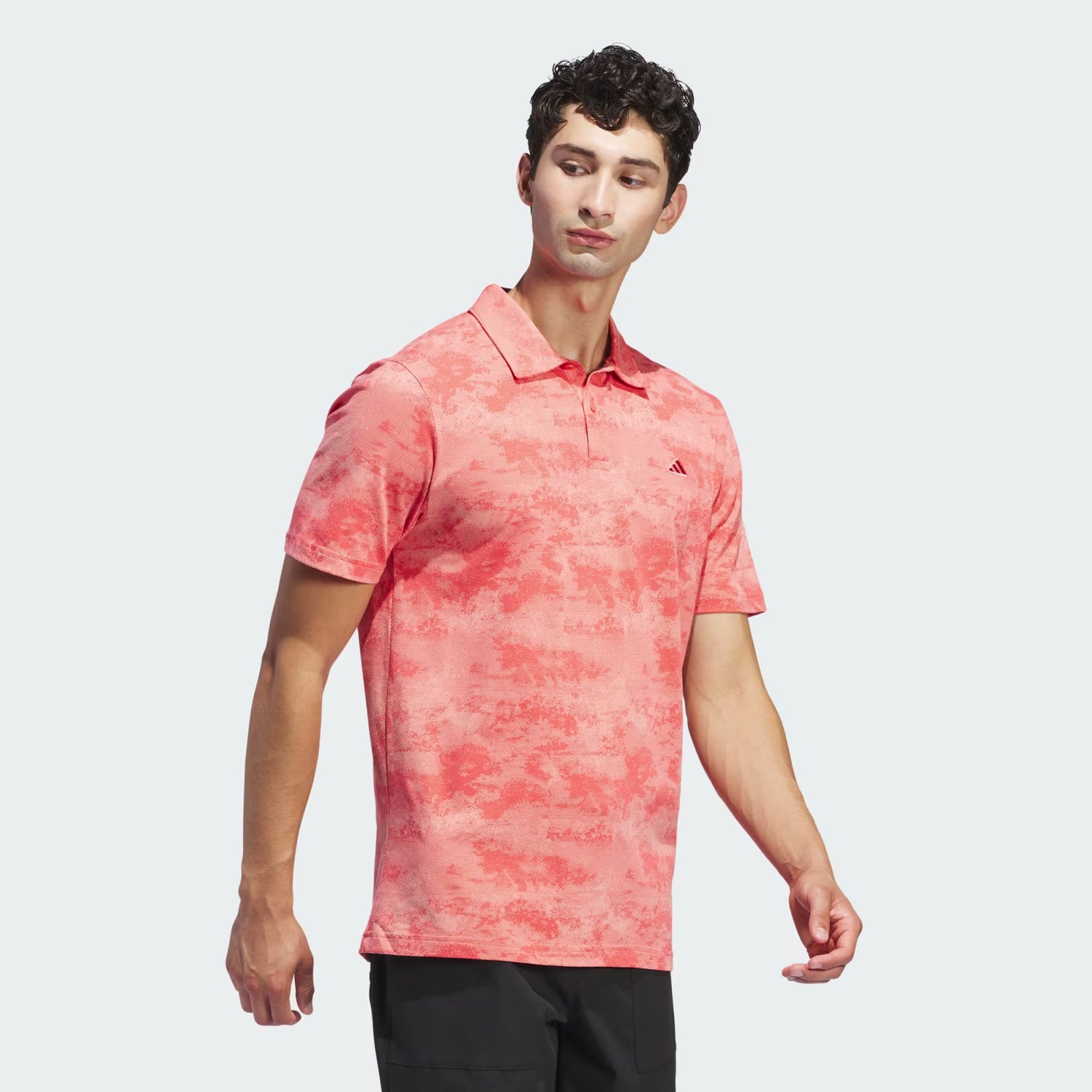 Adidas Go To Mesh Burst Print Golf Polo Shirt