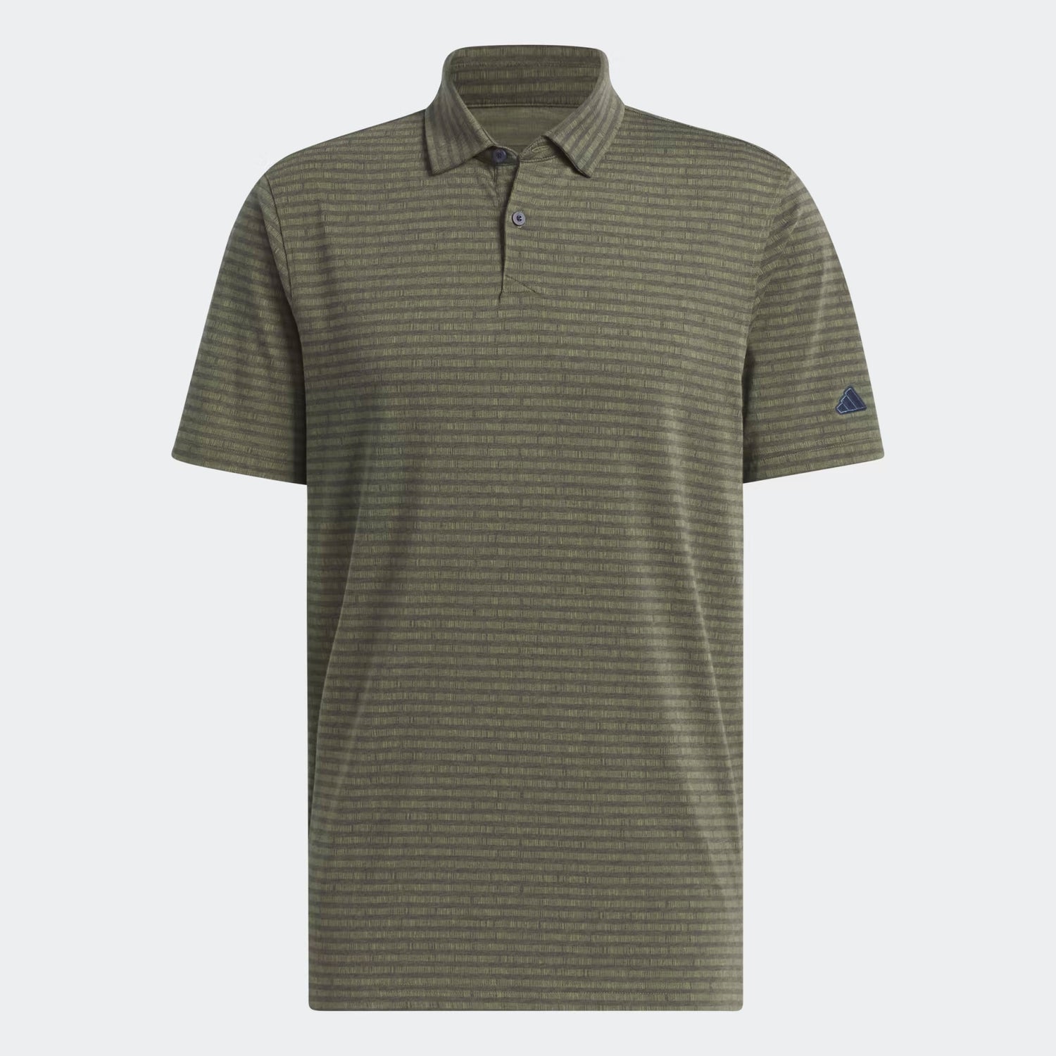 Adidas Go To Stripe Golf Polo Shirt - Dark Green / Navy