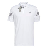 Adidas 3 Stripe Performance Golf Polo Shirt - White