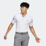 Adidas 3 Stripe Performance Golf Polo Shirt - White