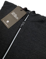 Oscar Jacobson Dayne 1/4 Zip Pullover Golf Hoodie - Black Marl