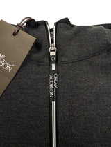 Oscar Jacobson Dayne 1/4 Zip Pullover Golf Hoodie - Black Marl