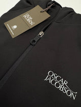 Oscar Jacobson Travis Full Zip Pullover Golf Hoodie - Black