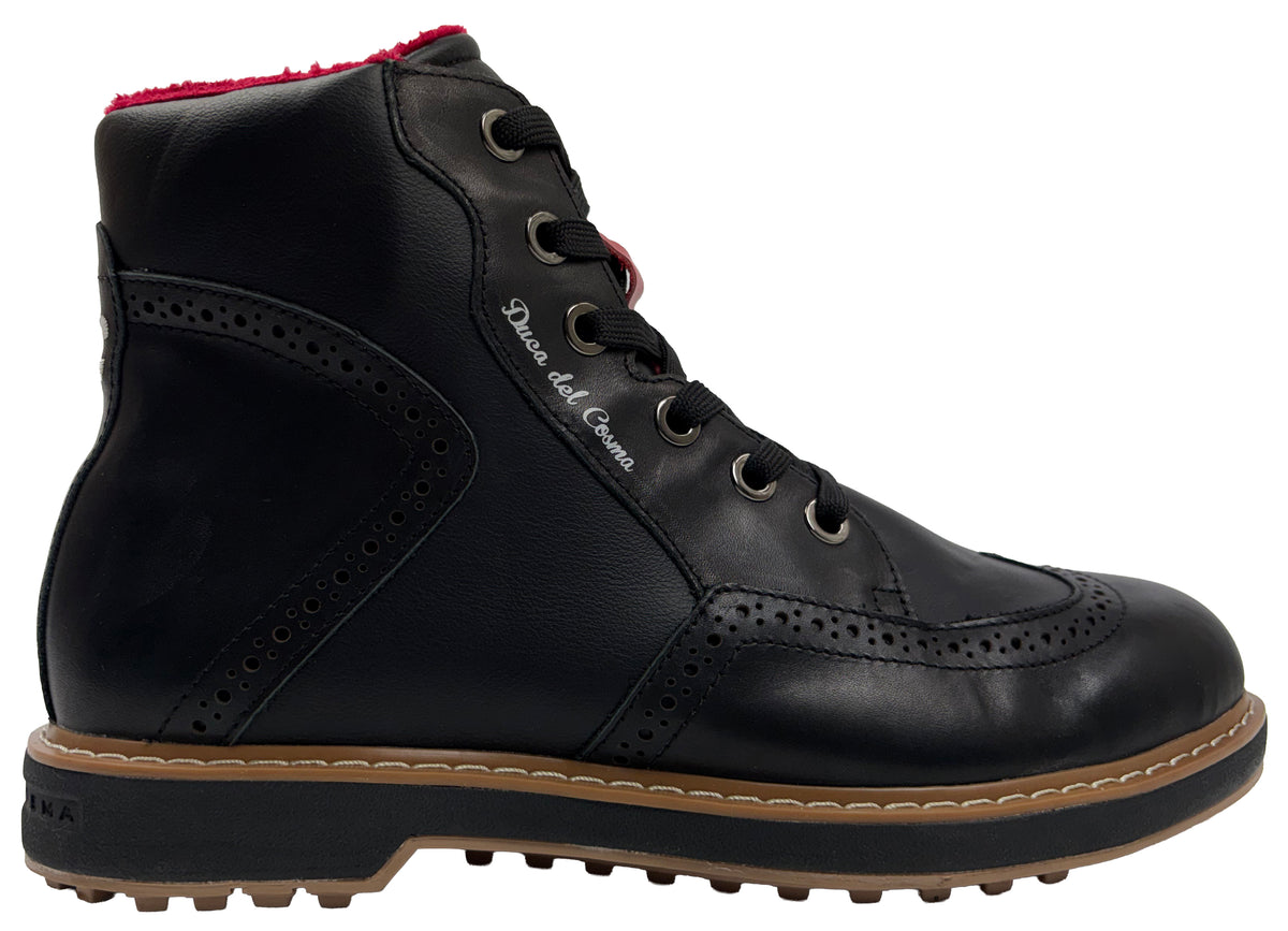 Duca Del Delago 2.0 Spikeless Winter Golf Boots Shoes - SAMPLE - Black / Red