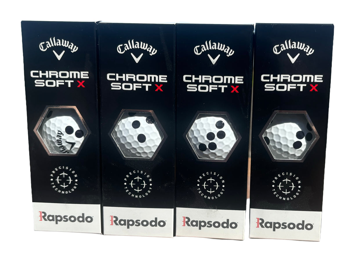 Callaway X Rapsodo RPT Golf Balls Chrome Soft X - 1 Dozen