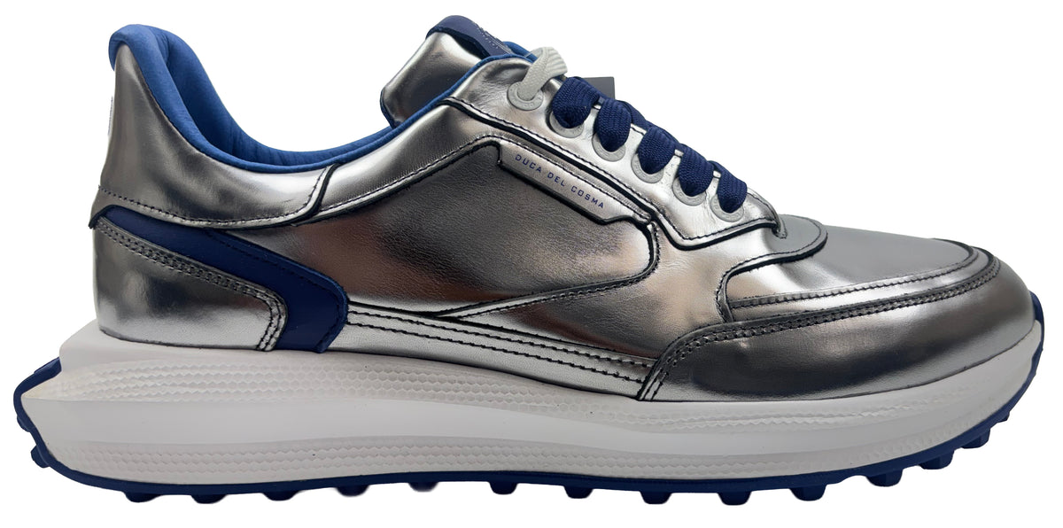 Duca Del Cosma Davanti Spikeless Golf Shoes - SAMPLE - Silver Mirror
