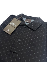 Oscar Jacobson Wellington All Over Print Golf Polo Shirt - Black