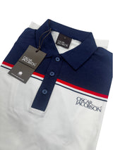 Oscar Jacobson Gilman Tour Colour Block Golf Polo Shirt - Navy / White